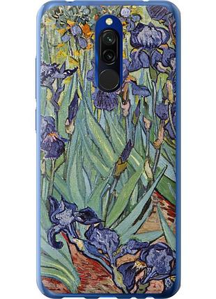 Чохол силіконовий на телефон xiaomi redmi 8 вінсент ван гог. іриси "161u-1806-58250"