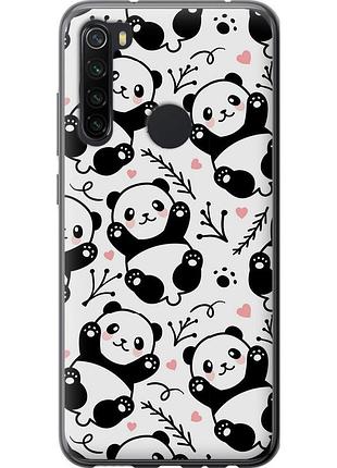 Чохол 2d пластиковий на телефон xiaomi redmi note 8 панди "4318t-1787-58250"