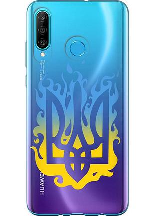 Чехол 2d пластиковый патриотический на телефон huawei p30 lite герб v1 "5258t-1651-58250"