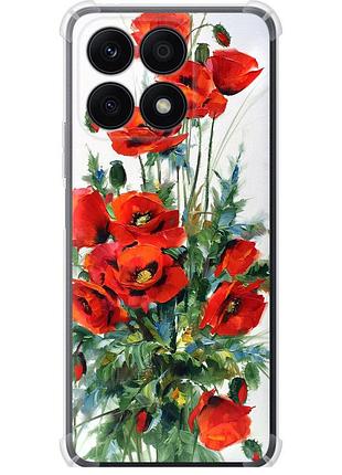Чехол силикон с усиленными углами на телефон huawei honor x8a маки "523sp-2963-58250"
