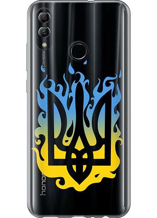Чохол 2d пластиковий патріотичний на телефон huawei honor 10 lite герб v1 "5258t-1618-58250"