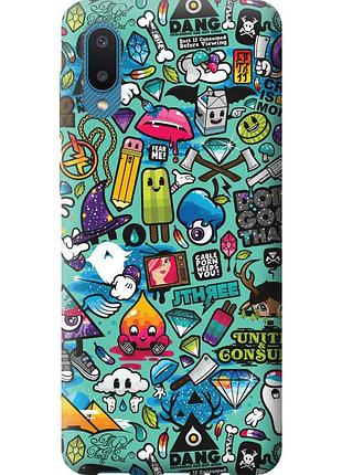Чохол 2d пластиковий на телефон samsung galaxy a02 a022g стікер бомбінг 1 "693t-2260-58250"