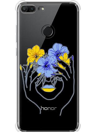 Чохол силіконовий протиударний с посиленими кутами патріотичний на телефон huawei honor 9 lite дівчина v4 "5276sp-1359-58250"