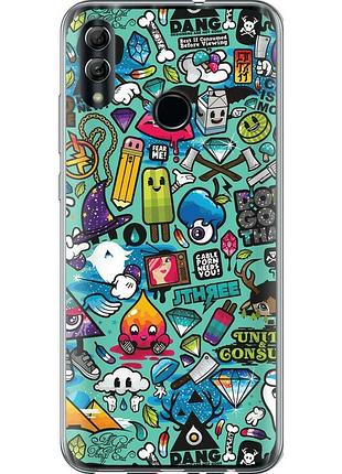 Чохол 2d пластиковий на телефон huawei honor 10 lite стікер бомбінг 1 "693t-1618-58250"