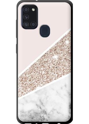 Чехол tpu на телефон samsung galaxy a21s a217f пастельный мрамор "4342b-1943-58250"