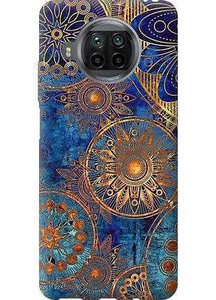 Чохол 2d пластиковий на телефон xiaomi mi 10t lite золотий візерунок "678t-2097-58250"