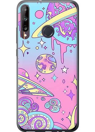 Чохол силіконовий на телефон huawei p40 lite e рожева галактика "4146u-1875-58250"
