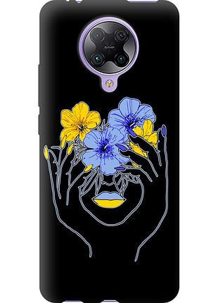 Чехол tpu патриотический на телефон xiaomi redmi k30 pro девушка v4 "5276b-1899-58250"