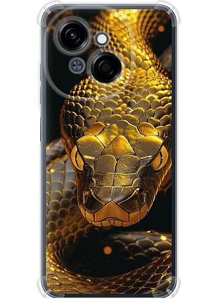 Чохол силіконовий протиударний с посиленими кутами на телефон tecno spark go 1 / pop 9 golden snake "6072sp-3869-58250"