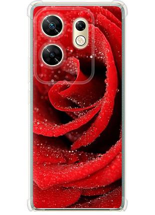 Чохол силіконовий протиударний с посиленими кутами на телефон infinix zero 30 4g червона троянда "529sp-3413-58250"