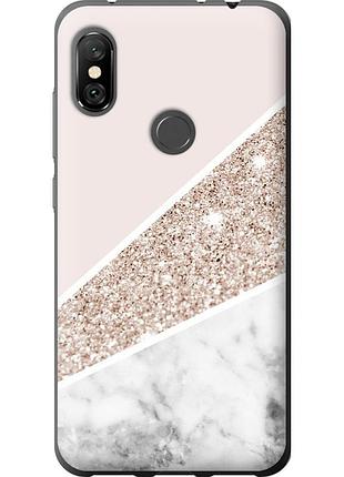 Чехол силиконовый на телефон xiaomi redmi note 6 pro пастельный мрамор "4342u-1551-58250"