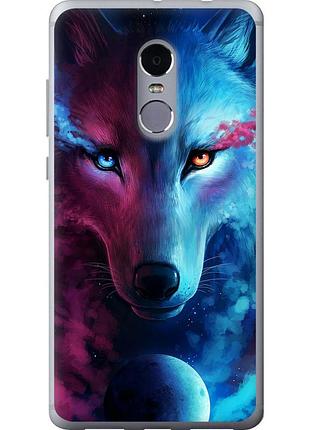 Чохол силіконовий на телефон xiaomi redmi note 4 арт-вовк "3999u-352-58250"