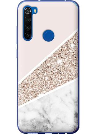 Чехол силиконовый на телефон xiaomi redmi note 8t пастельный мрамор "4342u-1818-58250"