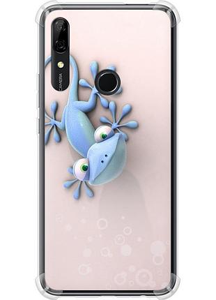 Чохол силіконовий протиударний с посиленими кутами на телефон huawei p smart z гекончик "1094sp-1704-58250"