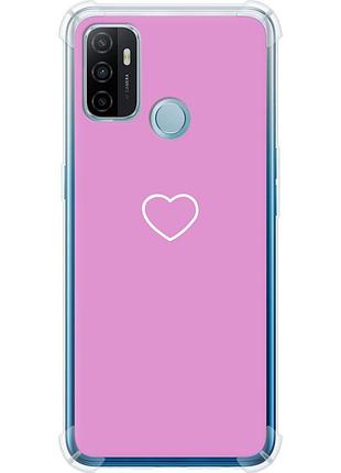 Чехол силикон с усиленными углами на телефон oppo a53 сердце 2 "4863sp-568-58250"