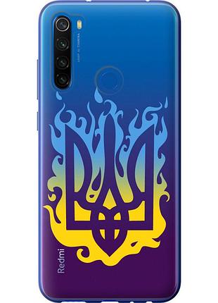 Чохол 2d пластиковий патріотичний на телефон xiaomi redmi note 8t герб v1 "5258t-1818-58250"