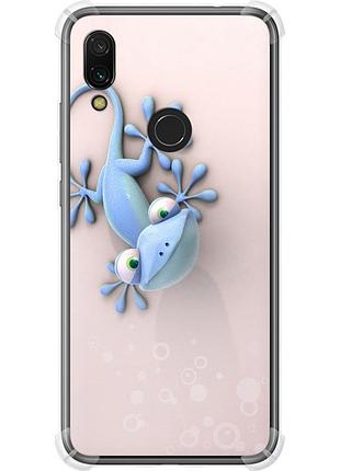 Чехол силикон с усиленными углами на телефон xiaomi redmi 7 геккончик "1094sp-1669-58250"