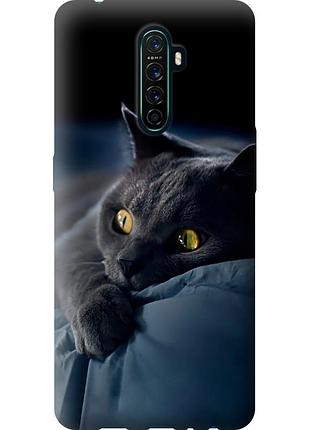 Чохол силіконовий на телефон oppo reno ace димчастий кіт "825u-1964-58250"