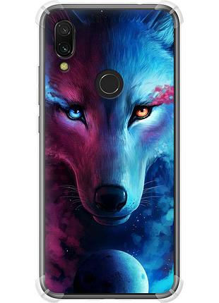 Чехол силикон с усиленными углами на телефон xiaomi redmi 7 арт-волк "3999sp-1669-58250"