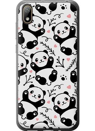 Чохол 2d пластиковий на телефон huawei y5 2019 панди "4318t-1695-58250"