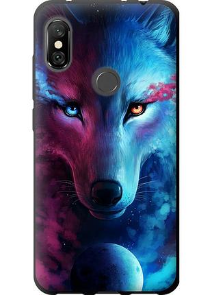 Чохол tpu на телефон xiaomi redmi note 6 pro арт-вовк "3999b-1551-58250"
