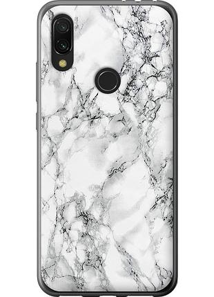 Чехол силиконовый на телефон xiaomi redmi 7 мрамор белый "4480u-1669-58250"