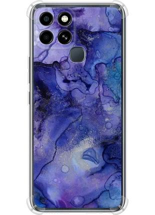 Чехол силикон с усиленными углами на телефон infinix smart 6 мрамор 7 "4802sp-2758-58250"