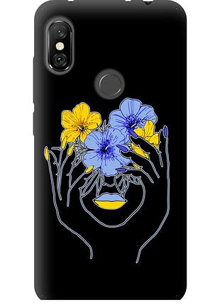 Чохол tpu патріотичний на телефон xiaomi redmi note 6 pro дівчина v4 "5276b-1551-58250"