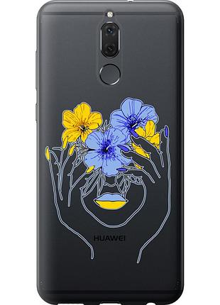Чехол силиконовый патриотический на телефон huawei mate 10 lite девушка v4 "5276u-1240-58250"