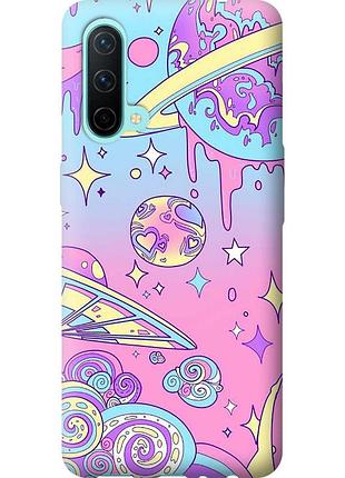 Чохол силіконовий на телефон oneplus nord ce рожева галактика "4146u-2382-58250"
