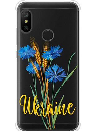 Чохол силіконовий протиударний с посиленими кутами патріотичний на телефон xiaomi mi a2 lite ukraine v2 "5445sp-1522-58250"