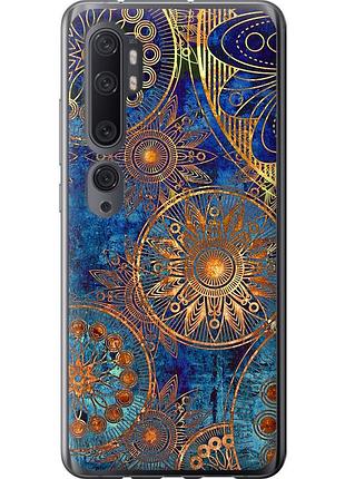 Чохол силіконовий на телефон xiaomi mi note 10 золотий візерунок "678u-1820-58250"
