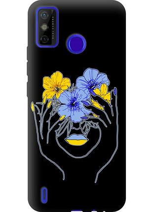 Чохол tpu патріотичний на телефон tecno spark 6 go ke5 дівчина v4 "5276b-2452-58250"