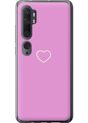 Чехол силиконовый на телефон xiaomi mi note 10 сердце 2 "4863u-1820-58250"