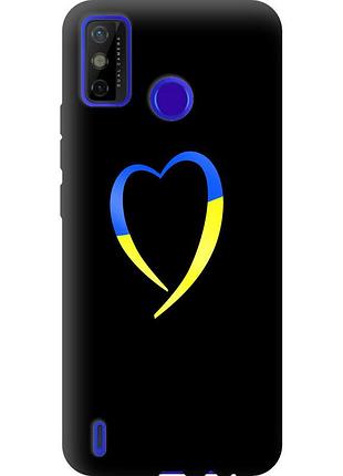 Чохол tpu патріотичний на телефон tecno spark 6 go ke5 жовто-блакитне серце "885b-2452-58250"