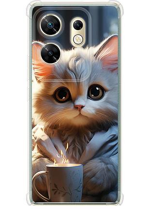 Чохол силіконовий протиударний с посиленими кутами на телефон infinix zero 30 4g білий кіт "5646sp-3413-58250"