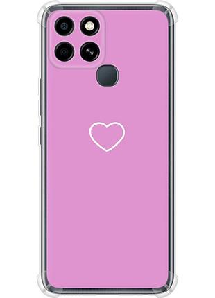 Чехол силикон с усиленными углами на телефон infinix smart 6 сердце 2 "4863sp-2758-58250"