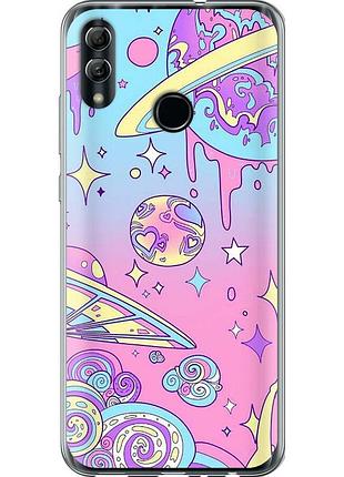 Чохол силіконовий на телефон huawei honor 10 lite рожева галактика "4146u-1618-58250"