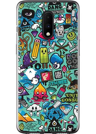 Чехол силиконовый на телефон oneplus 7 стикер бомбинг 1 "693u-1740-58250"
