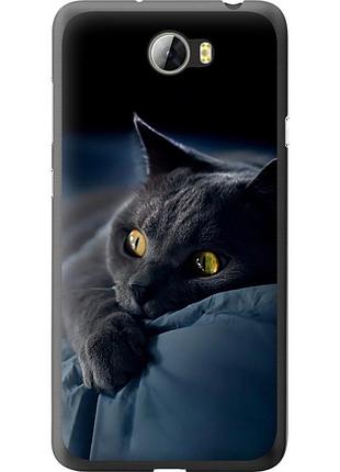 Чохол 2d пластиковий на телефон huawei y5 ii димчастий кіт "825t-496-58250"