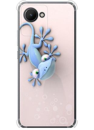 Чехол силикон с усиленными углами на телефон realme c30 геккончик "1094sp-2700-58250"