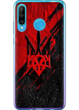 Чохол 2d пластиковий патріотичний на телефон huawei p30 lite герб v4 "5293t-1651-58250"