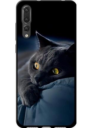 Чохол tpu на телефон huawei p20 pro димчастий кіт "825b-1470-58250"