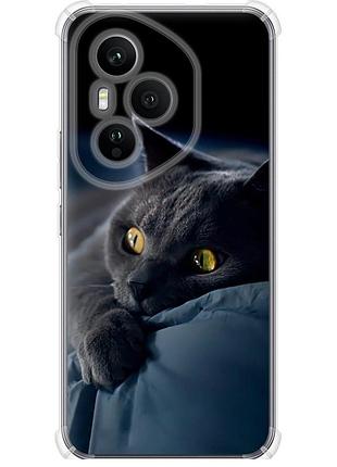 Чехол силикон с усиленными углами на телефон huawei honor 400 pro 5g дымчатый кот "825sp-4036-58250"