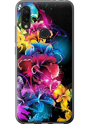 Чехол силиконовый на телефон xiaomi redmi 7 абстрактные цветы "511u-1669-58250"