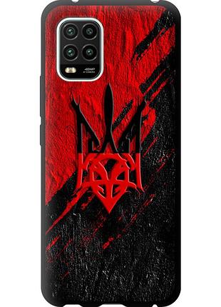 Чехол tpu патриотический на телефон xiaomi mi 10 lite герб v4 "5293b-1924-58250"
