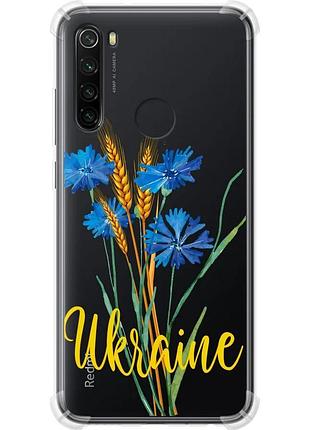 Чехол силикон с усиленными углами патриотический на телефон xiaomi redmi note 8 ukraine v2 "5445sp-1787-58250"