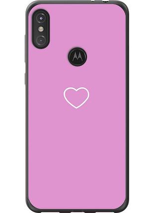 Чехол 2d пластиковый на телефон motorola one power сердце 2 "4863t-1588-58250"