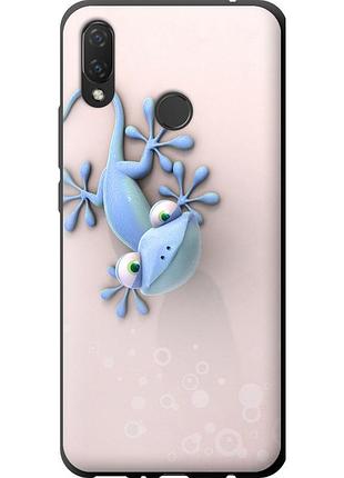 Чехол tpu на телефон huawei p smart plus геккончик "1094b-1555-58250"