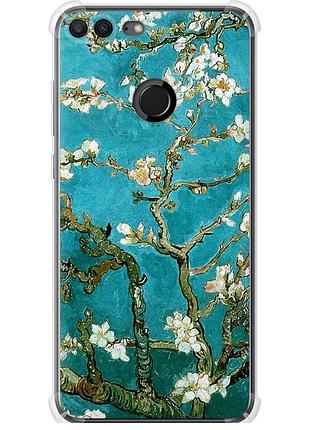 Чохол силіконовий протиударний с посиленими кутами на телефон huawei honor 9 lite вінсент ван гог. сакура "841sp-1359-58250"